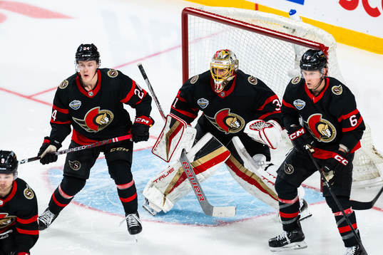 Goaltender Anton Forsberg of Ottawa Senators
