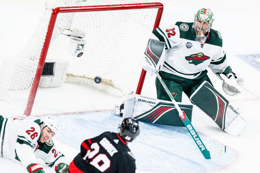 Goaltender Filip Gustavsson of Minnesota Wild