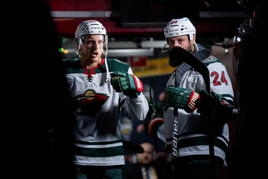 Jonas Brodin and Zach Bogosian of Minnesota Wild