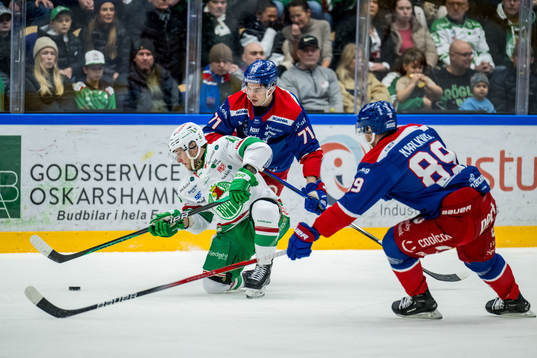 Rögles Valtteri Viljanen och Oskarshamns Viktor Lodin och
