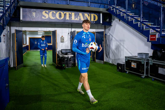 Jørgen Strand Larsen of the Norwegian national football