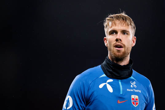 Kristoffer Ajer of the Norwegian national football team