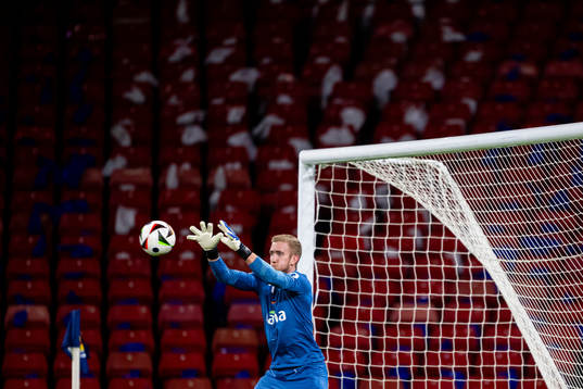 Goalkeeper Egil Selvik of the Norwegian national football