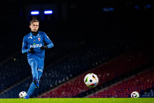 Marcus Holmgren Pedersen of the Norwegian national football