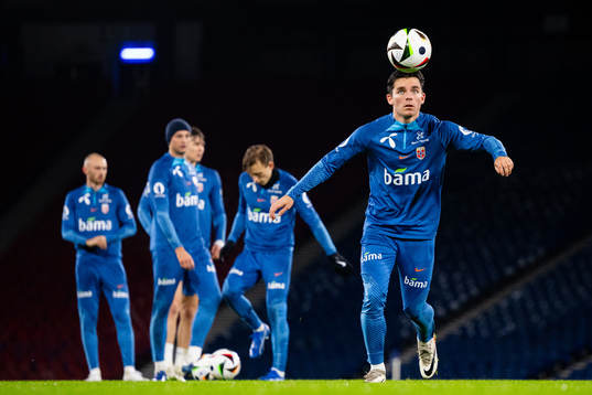Hugo Vetlesen of the Norwegian national football team