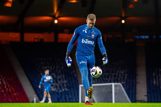 Goalkeeper Egil Selvik of the Norwegian national football