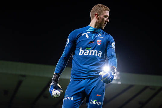 Goalkeeper Egil Selvik of the Norwegian national football