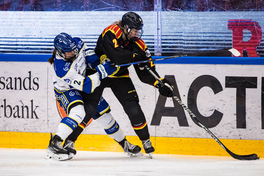 Leksands IFs Taylor Leech och Brynäs IFs målvakt Klara
