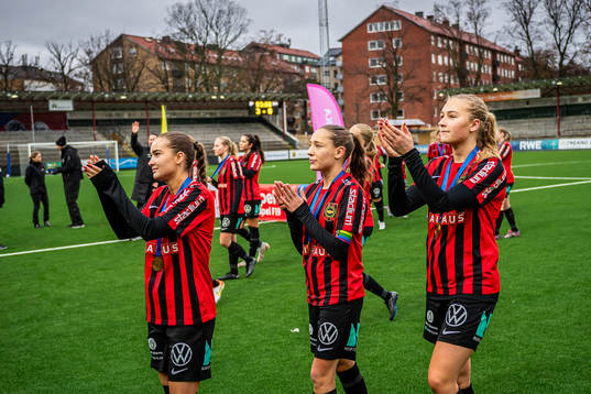 Brommapojkarnas Edith Rörsgård, Augusta Priks och Alice