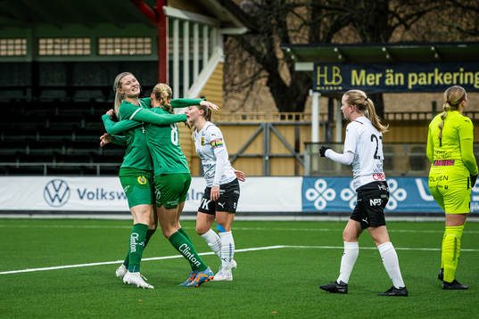 Hammarbys Julia Krantz och Lykke Ihrfelt jublar