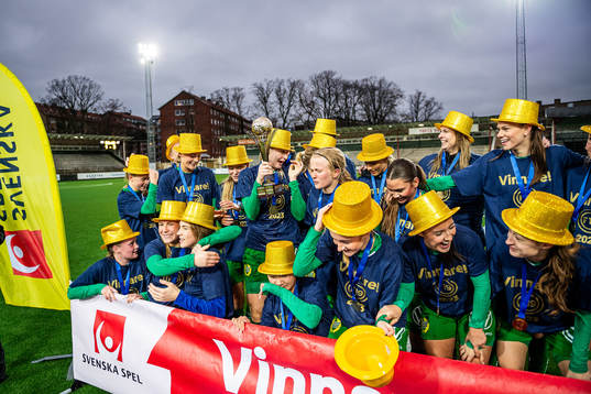 Hammarbys spelare jublar