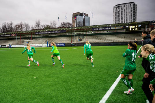 Hammarbys spelare jublar