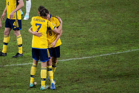 Viktor Claesson and Albin Ekdal of Sweden