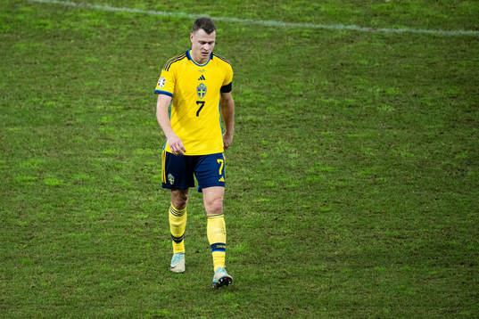 Viktor Claesson of Sweden looks dejected