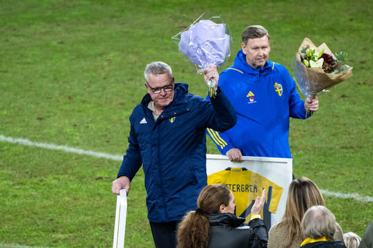Head coach Janne Andersson and Assistant coach Peter