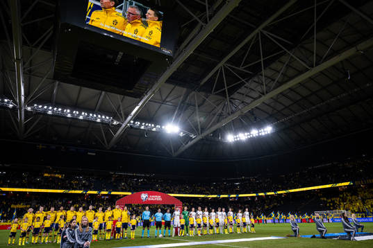 Players of Sweden and Estonia