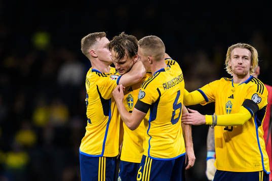 Emil Krafth, Albin Ekdal, Ludwig Augustinsson, and Emil
