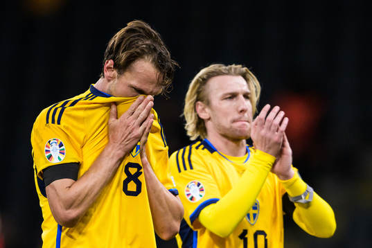 Albin Ekdal and Emil Forsberg of Sweden