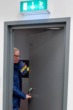 Head coach Janne Andersson of Sweden leaves the press