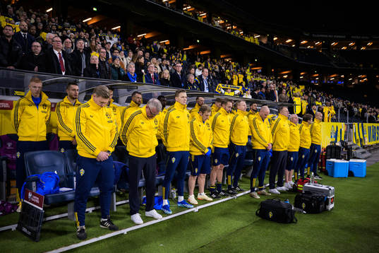 Team staff and players of Sweden