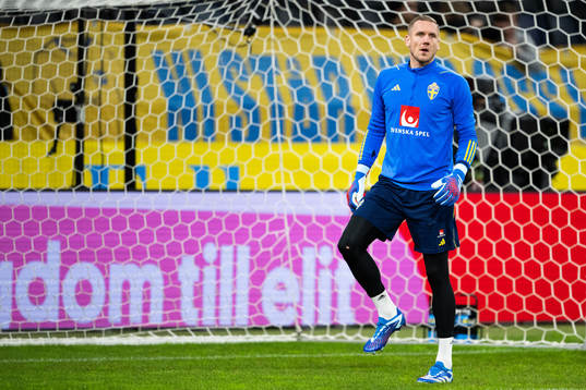 Goalkeeper Robin Olsen of Sweden