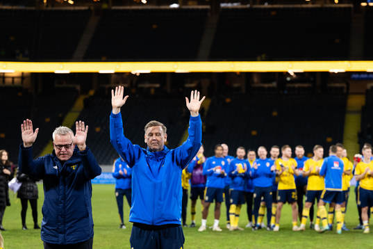 Head coach Janne Andersson and Assistant coach Peter