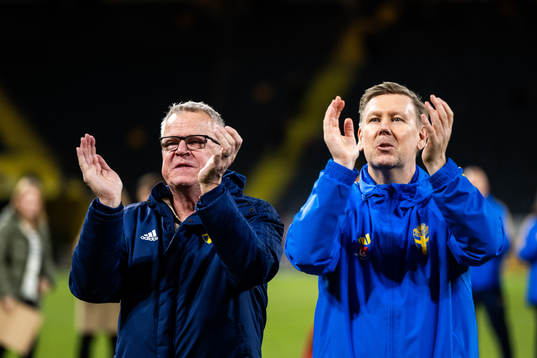 Head coach Janne Andersson and Assistant coach Peter