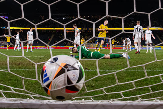Goalkeeper Karl Jakob Hein of Estonia looks dejected