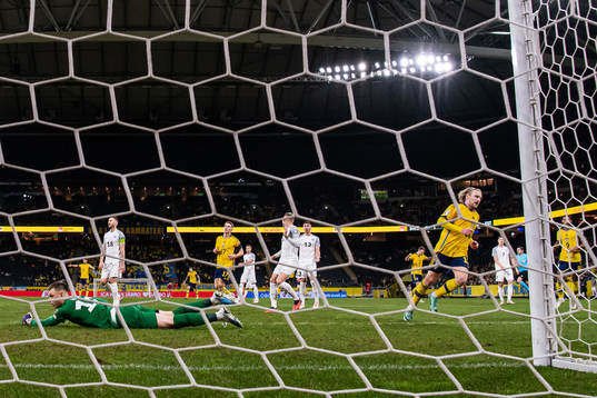 Emil Forsberg of Sweden celebrates