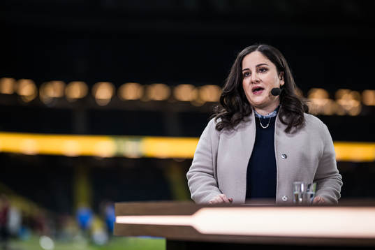 Jennifer Kücükaslan of Swedish broadcaster Viaplay