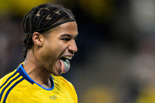 Jens Cajuste of Sweden reacts