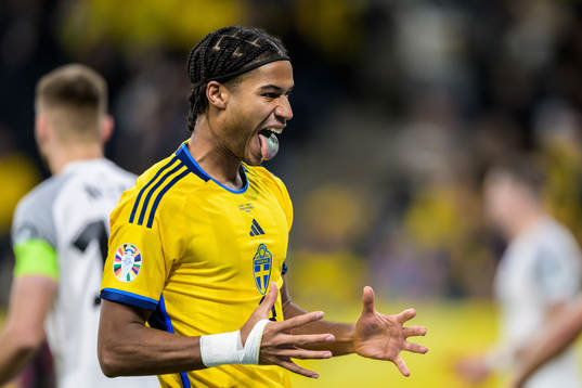 Jens Cajuste of Sweden reacts