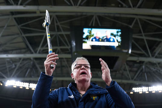 Head coach Janne Andersson  of Sweden