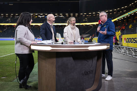 Head coach Janne Andersson of Sweden in the Viaplay Studio