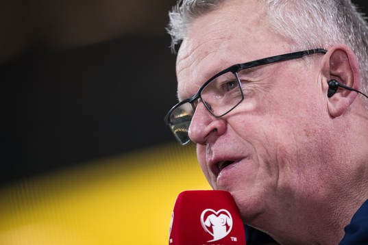 Head coach Janne Andersson of Sweden in the Viaplay Studio
