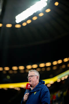 Head coach Janne Andersson  of Sweden in the Viaplay studio