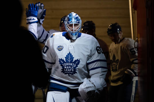 Goalkeeper Joseph Woll of Toronto Maple Leafs