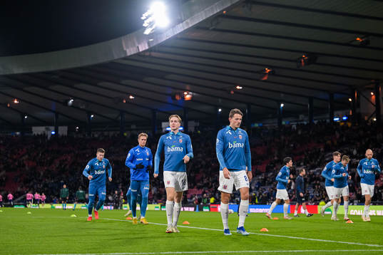 Kristian Thorstvedt and Sander Berge of Norway