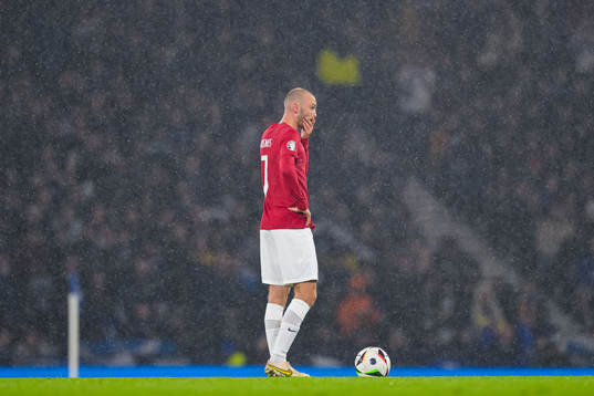 Fredrik Aursnes of Norway looks dejected
