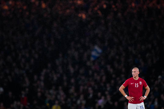 Leo Skiri Østigård of Norway looks dejected