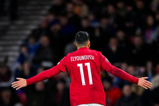 Mohamed Elyounoussi of Norway celebrates