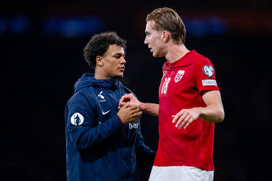 Oscar Bobb and Kristian Thorstvedt of Norway