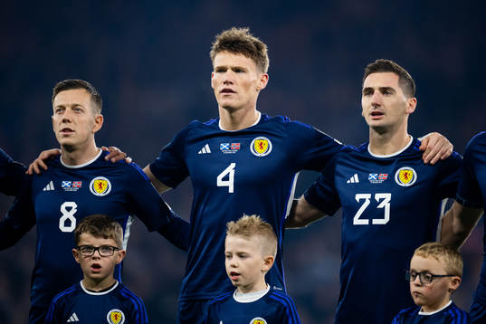 Callum McGregor, Scott McTominay and Kenny McLean of