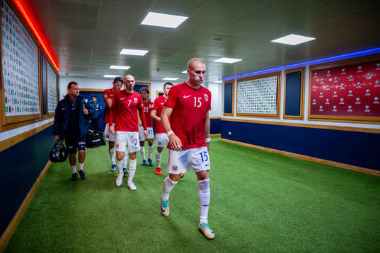 Leo Skiri Østigård of Norway at half-time