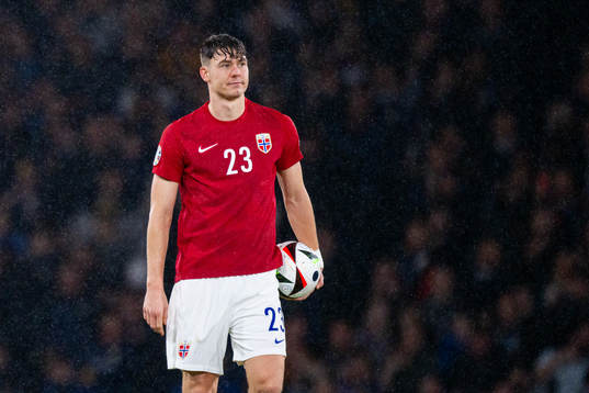 Jørgen Strand Larsen of Norway looks dejected