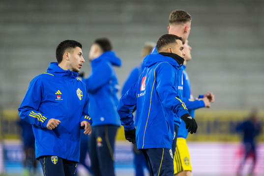 Roony Bardghji and Yasin Ayari of Sweden