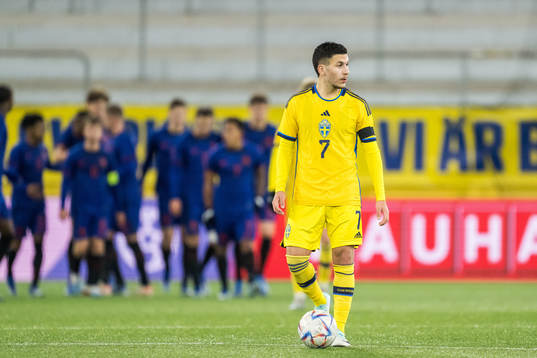 Roony Bardghji of Sweden looks dejected