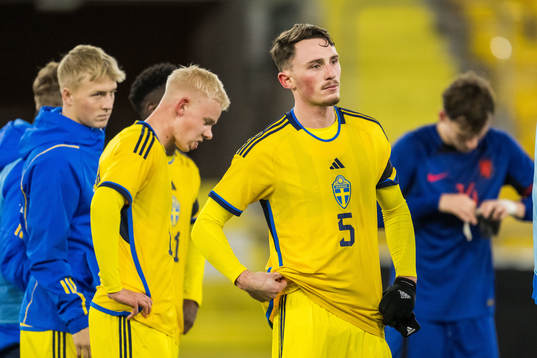 Noah Persson of Sweden looks dejected