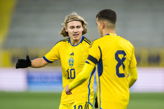 Sebastian Nanasi and Yasin Ayari of Sweden