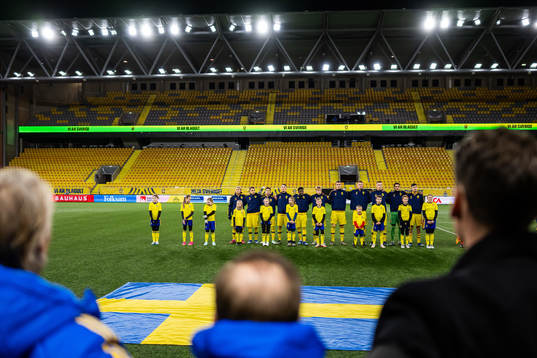 Players and staff of Sweden